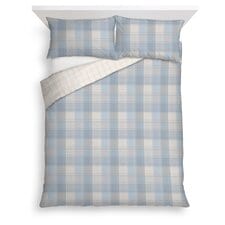 Tesco Grey Check Brushed Cotton Duvet Set Double