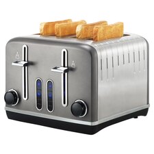 Tesco Deco Navy Stainless Steel 4 Slice Toaster