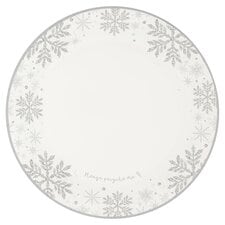 Tesco Silver Snowflake Plate 23Cm 10 Pack