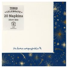 Tesco Constellation Star Napkin X20