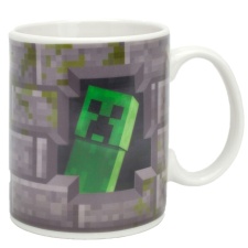 Minecraft Creeper Heat Changing Mug - Grey/Green - One Size