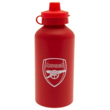 Arsenal FC Matte Aluminium 500ml Water Bottle - Red/White - One Size