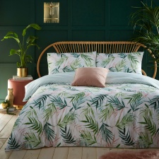 Furn Bali Palm Duvet Cover Set - Green/White - Superking