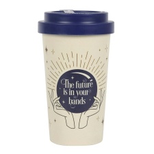 Something Different Fortune Teller Bamboo Travel Mug - Off White/Navy - One Size