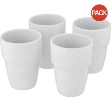 Bullet Staki Stackable Mug Set (Pack of 4) - White - One Size