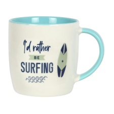 Something Different I´d Rather Be Surfing Ceramic Mug - White/Blue - One Size