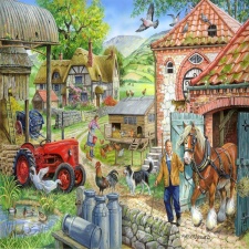 The House of Puzzles, Manor Farm - 1000 Piece Jigsaw Puzzle