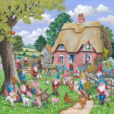 The House of Puzzles, Gnome Farm - BIG 500 Piece Jigsaw Puzzle