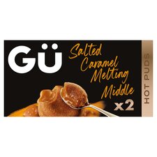 Gü Hot Puds Salted Caramel Melting Middle Dessert 2x95g