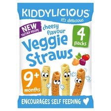 Kiddylicious Cheesy Veggie Straws 4X12g