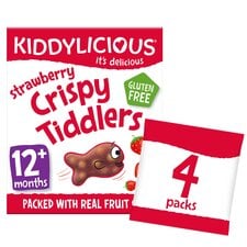 Kiddylicious Strawberry Crispy Tiddlers 4X12g