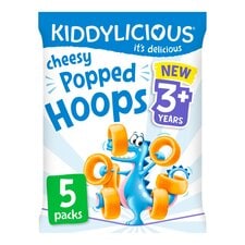 Kiddylicious Cheesy Popped Hoops 5 X 10G