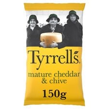 Tyrrells Crisps Mature Cheddar & Chive 150G