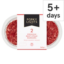 Porky Whites 2 British Beef Chuck Steak Burgers 340G