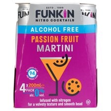 Funkin Nitro Passion Fruit Martini Alcohol Free 4 X 200Ml