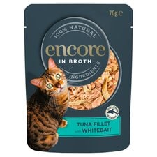 Encore Cat Food Tuna & Whitebait Pouch 70G