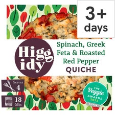 Higgidy Spinach Feta Red Pepper Quiche 400G