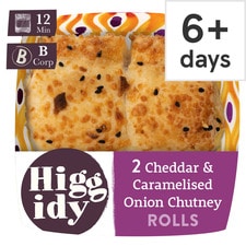 Higgidy Cheddar & Caramalised Onion Chutney Rolls x2 54g