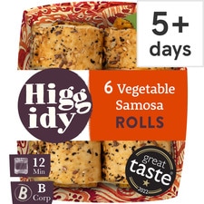 Higgidy Vegetable Samosa Vegan Rolls 160G