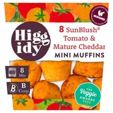 Higgidy 8 Mini Muffins Sunblush Tomato & Cheddar 160G