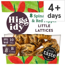 Higgidy 8 Spinach Feta & Red Pepper Lattices 160G