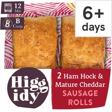 Higgidy Ham Hock & Cheddar Sausage Rolls x2 54g