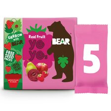 Bear Pure Fruit Yoyo Raspberry 5 X 20G