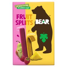 Bear Fruit Splits Pineapple & Raspberry 5 Pack 100G