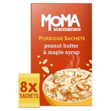 Moma Jumbo Porridge Peanut Butter & Maple Syrup Sachets 8X35g