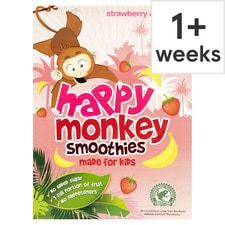 Happy Monkey Smoothies Strawberry & Banana 4 x 180ml