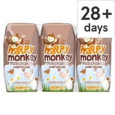 Happy Monkey Chocolate Milkshake 3X200ml