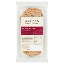 The Artisan Bread Company Black Olive Flatbread 75G