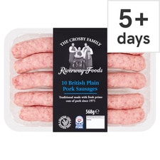 Riverway Foods 10 British Pork Sausages 568G