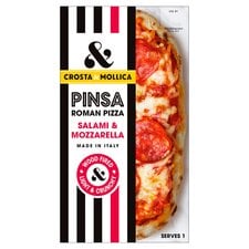 Crosta & Mollica Pinsa Roman Pizza Salami & Mozzarella 160g