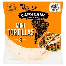 Capsicana 8 Mini Tortilla Wheat Flour Wraps 240G