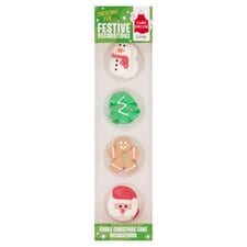 Cake Decor Christmas 2D Sugar Decorations 8 per pack