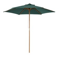 Outsunny 2.5m Wood Garden Parasol Sun Shade Patio Umbrella Canopy