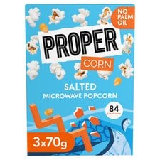 Propercorn Salted Microwave Popcorn 3X70g