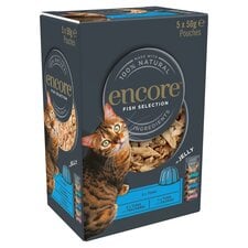 Encore Cat Food Fish Jelly Pouches 5X50g