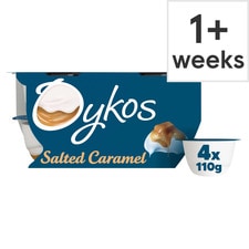 Oykos Salted Caramel Luxury Greek Style Yoghurt Dessert 4x110g