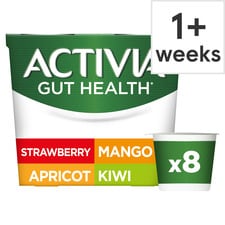 Activia Strawberry & Mixed Fruit Low Fat Gut Health Yoghurt Multipack 8x115g