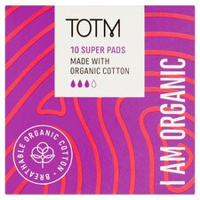 Totm Organic Cotton Super Pads 10S