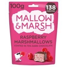 Mallow & Marsh Raspberry Marshmallow Coat Dark Chocolate 100G