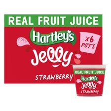 Hartleys Multipack Ready To Eat Strawberry Jelly 6 X125g