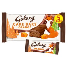 Galaxy Chocolate Orange Cake Bars 5 Pack