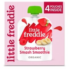 Little Freddie Organic Strawberry & Banana Pouch 6M+ 4X90g