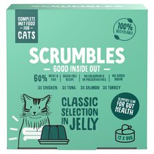 Scrumbles Complete Cat Food Classic Selection In Jelly 12 X 80G