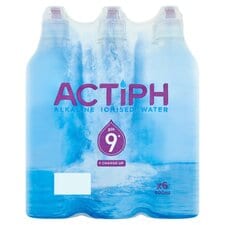 Actiph Alkaline Ionised Water 6X600ml