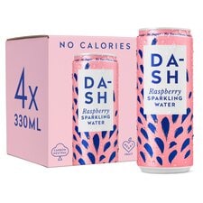 Dash Raspberry Infused Sparkling Water 4X330ml