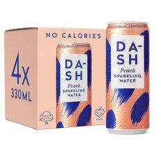 Dash Peach Infused Sparkling Water 4X330ml